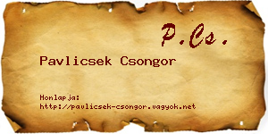 Pavlicsek Csongor névjegykártya